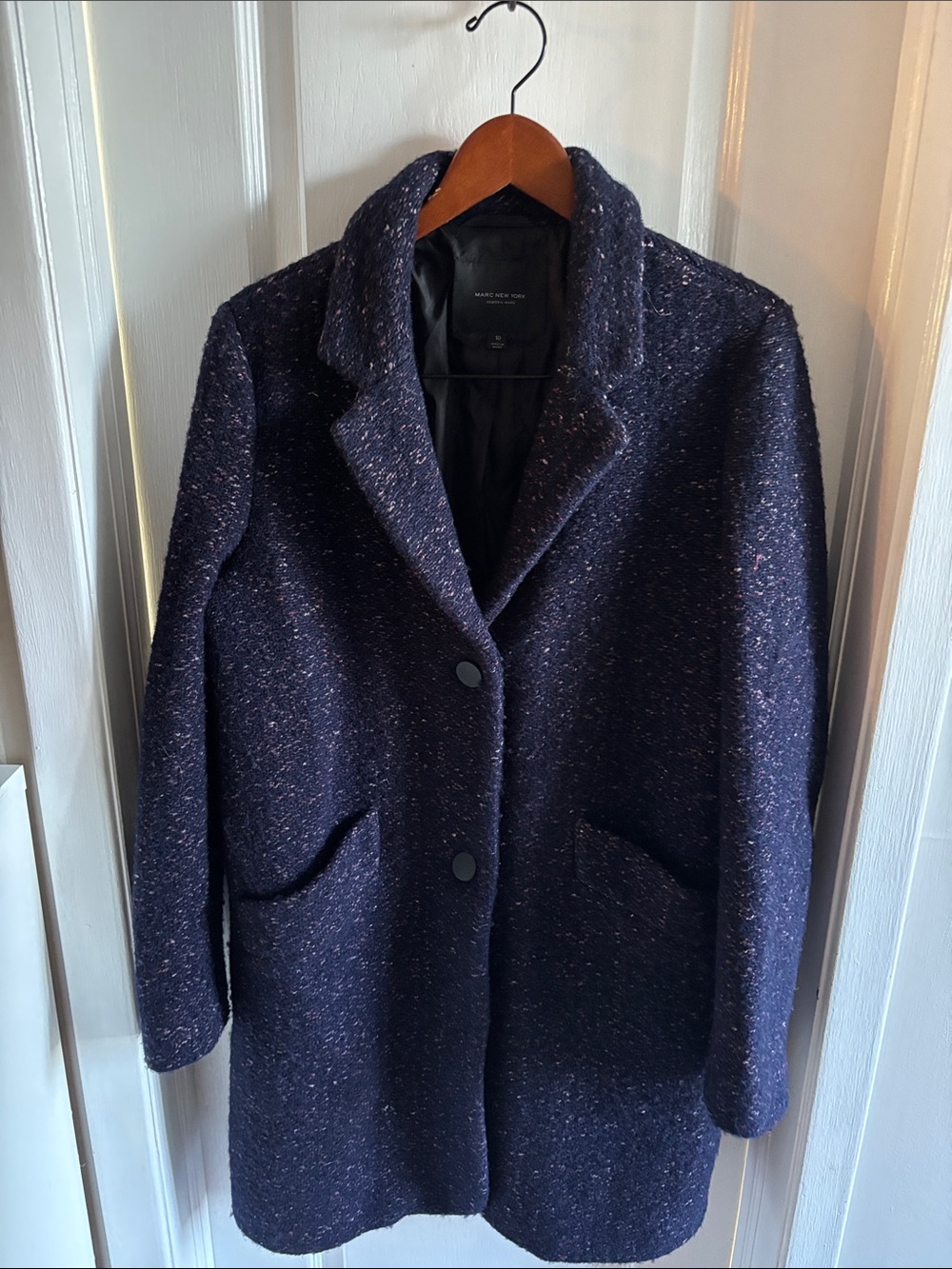 Marc New York by Andrew Marc "Paige" Bouclé Wool-Blend Coat - Picture 3 of 5